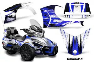 フルトリム グラフィックス キット デカール Can-Am Spyder RT-S 2014-19 CarbonX ブルー用 Full Trim Graphics Kit Decal For Can-Am Spyder RT-S 2014-19 CarbonX Blue 【並行輸入品】