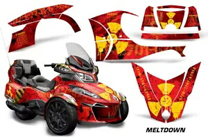 Can-Am Spyder RT-S 2014-19 Meltdown Y R用フルトリムグラフィックキットデカール Full Trim Graphics Kit Decal For Can-Am Spyder RT-S 2014-19 Meltdown Y R 【並行輸入品】