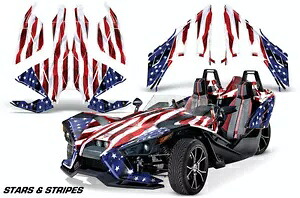 ロードスター グラフィックス キット デカール ポラリス スリングショット SL 2015-2023 米国旗用 Roadster Graphics Kit Decal For Polaris Slingshot SL 2015-2023 USA FLAG 【並行輸入品】｜カスタムパーツ WORLD倉庫