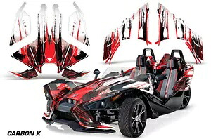 ロードスター グラフィックス キット デカール ポラリス スリングショット SL 2015-2023 CARBONX レッド用 Roadster Graphics Kit Decal For Polaris Slingshot SL 2015-2023 CARBONX RED 【並行輸入品】