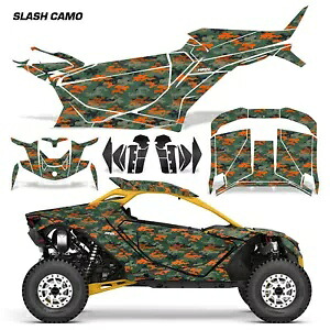 UTV グラフィック デカール ステッカー Can-Am Maverick R 2DR 2024-25 SLASHCAMO O用 UTV Graphics Decals Stickers for Can-Am Maverick R 2DR 2024-25 SLASHCAMO O 【並行輸入品】