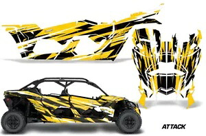グラフィックデカールステッカー Can-Am マーベリック X3 XDS XRS 4DR 2016-23 ATTACK Y Graphics Decals Stickers For Can-Am Maverick X3 XDS XRS 4DR 2016-23 ATTACK Y 【並行輸入品】