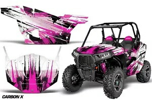 SxS グラフィック デカール ステッカー ラップ ポラリス RZR S 900 15-19 CARBONX PI 用インサート付き SxS Graphics Decal Sticker Wrap w/Inserts For Polaris RZR S 900 15-19 CARBONX PI 【並行輸入品】