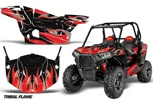 SxS グラフィック デカール ステッカー ラップ ポラリス RZR S 900 15-19 TRIBAL R K 用インサート付き SxS Graphics Decal Sticker Wrap w/Inserts For Polaris RZR S 900 15-19 TRIBAL R K 【並行輸入品】