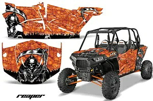 UTV グラフィック デカール ステッカー Polaris RZR 1000 XP 4ドア 13-18 REAPER O用 UTV Graphics Decals Stickers for Polaris RZR 1000 XP 4-Door 13-18 REAPER O 【並行輸入品】