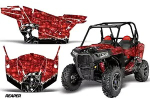 SxS グラフィック デカール ステッカー ラップ ポラリス RZR S 900 15-19 リーパー R 用インサート付き SxS Graphics Decal Sticker Wrap w/Inserts For Polaris RZR S 900 15-19 REAPER R 【並行輸入品】
