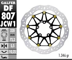 Galfer フロント ブレーキ ディスク WAVE FLOATECH Racing 320X5.5MM DUCATI MONSTER 1200 2014 Galfer Front Brake Disc WAVE FLOATECH RACING 320X5.5MM DUCATI MONSTER 1200 2014 【並行輸入品】