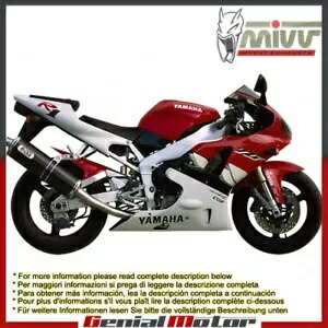 Mivv 排気マフラー オーバル カーボンファイバー ヤマハ YZF 1000 R1 1998 - 2001用 Mivv Exhaust Muffler Oval Carbon Fiber for Yamaha Yzf 1000 R1 1998 - 2001 【並行輸入品】