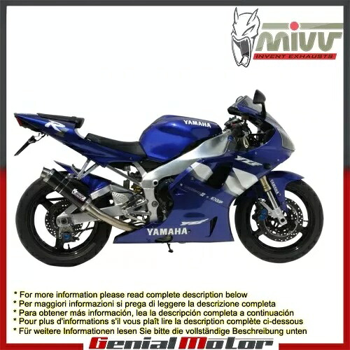 Mivv 排気マフラー GP カーボンファイバー ヤマハ Yzf 1000 R1 1998 - 2001用 Mivv Exhaust Muffler GP Carbon Fiber for Yamaha Yzf 1000 R1 1998 - 2001 【並行輸入品】｜カスタムパーツ WORLD倉庫