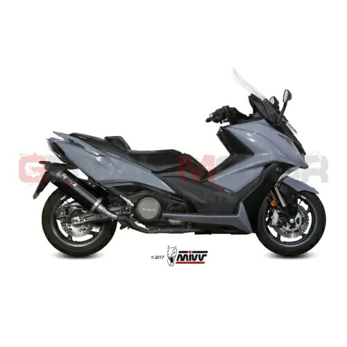 Mivv エキゾーストマフラー オーバル ブラック ブラック カーボンキャップ付き Kymco AK 550 2017 2020 Mivv Exhaust Muffler Oval Black Black with Carbon Cap Kymco Ak 550 2017 2020 【並行輸入品】
