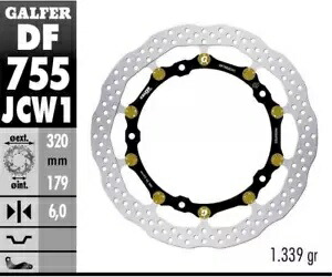 Galfer フロント ブレーキ ディスク WAVE FLOATECH 320X6MM (フロント) BMW S 1000 XR 2015 - 2019 Galfer Front Brake Disc WAVE FLOATECH 320X6MM (FRONT) BMW S 1000 XR 2015 - 2019 【並行輸入品】｜カスタムパーツ WORLD倉庫