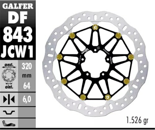 Galfer フロント ブレーキ ディスク WAVE FLOATECH 320X6 KTM 1290 SUPER DUKE R EVO 2022 2023 Galfer Front Brake Disc WAVE FLOATECH 320X6 KTM 1290 SUPER DUKE R EVO 2022 2023 【並行輸入品】