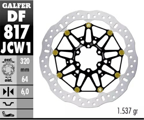 Galfer フロント ブレーキ ディスク WAVE FLOATECH Racing 320X6MM MOTO GUZZI EL DORADO 2015 Galfer Front Brake Disc WAVE FLOATECH RACING 320X6MM MOTO GUZZI EL DORADO 2015 【並行輸入品】