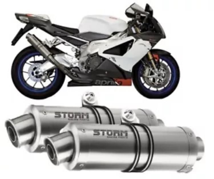 Mivv マフラー GP スチール製エキゾーストストーム アプリリア RSV 1000 2004 - 2008用 Exhaust Storm by Mivv Mufflers Gp Steel for Aprilia Rsv 1000 2004 - 2008 【並行輸入品】