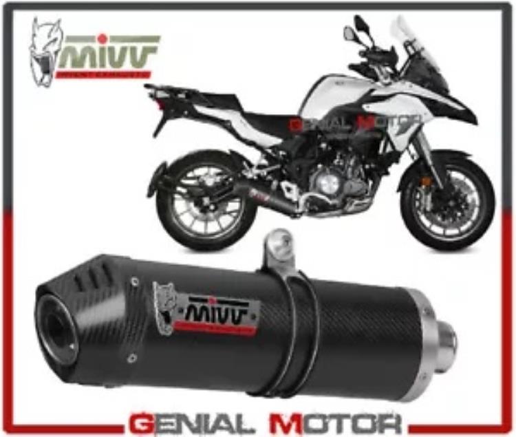 Mivv 承認エキゾーストマフラー オーバルカーボンファイバー BENELLI TRK 502 2017 - 2019 用 Mivv Approved Exhaust Muffler Oval Carbon Fiber for BENELLI TRK 502 2017 - 2019 【並行輸入品】