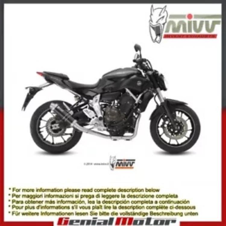 Mivv コンプリートエキゾースト GP ブラック ステンレススチール ハイ ヤマハ Mt-07 2014 - 2018 用 Mivv Complete Exhaust GP Black Stainless Steel High for Yamaha Mt-07 2014 - 2018 【並行輸入品】｜カスタムパーツ WORLD倉庫 104,060円