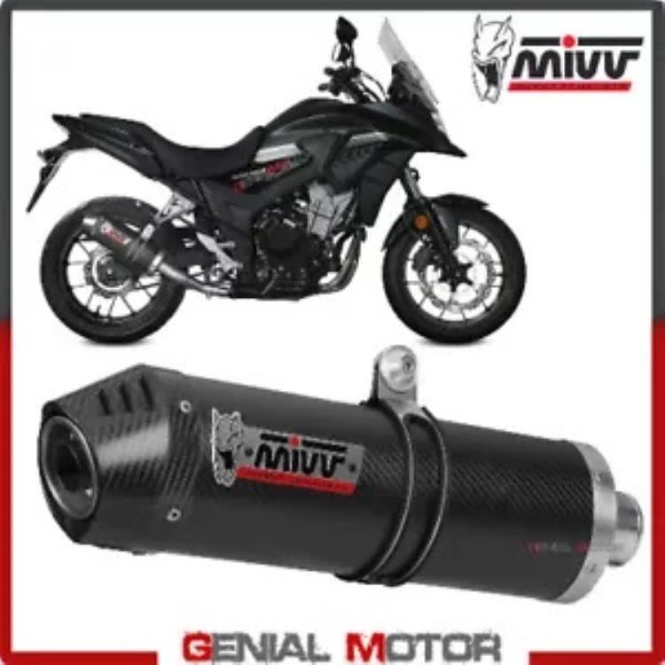 Mivv エキゾーストマフラー オーバル カーボンファイバー カーボンカット付き HONDA CB 500 X 2017 2019 Mivv Exhaust Muffler Oval Carbon Fiber with Carbon kat HONDA CB 500 X 2017 2019 【並行輸入品】