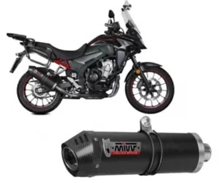 エキゾーストマフラー Mivv OVAL Carbonio カーボンエンドキャップ付き HONDA CB 500 X 2021 2023 Exhaust Muffler Mivv OVAL Carbonio with Carbon End Cap HONDA CB 500 X 2021 2023 【並行輸入品】|カスタムパーツ WORLD倉庫