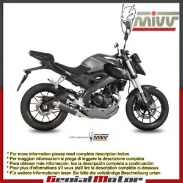 Mivv コンプリートエキゾースト GP カーボンファイバー ヤマハ Mt-125 2015 - 2018 用 Mivv Complete Exhaust GP Carbon Fiber for Yamaha Mt-125 2015 - 2018 【並行輸入品】