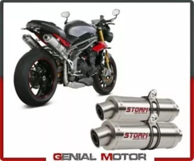 Exhaust Storm by Mivv マフラー GP スチール for Triumph Speed Triple 2016 - 2018 Exhaust Storm by Mivv Mufflers Gp Steel for Triumph Speed Triple 2016 - 2018 【並行輸入品】