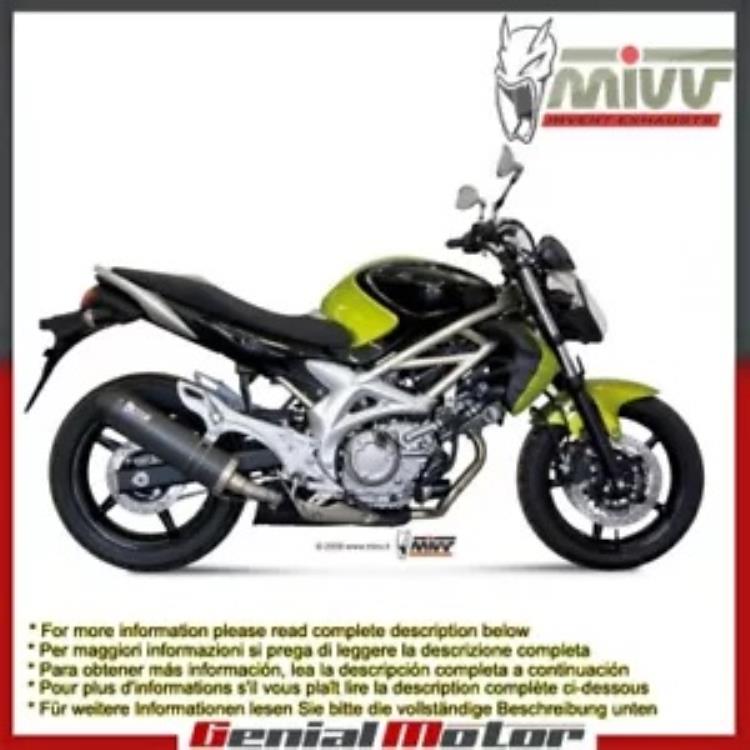 Mivv 排気マフラー オーバル カーボン カーボンキャップ付き スズキ グラディウス 2009 - 2015用 Mivv Exhaust Muffler Oval Carbon with Carbon Cap for Suzuki Gladius 2009 - 2015 【並行輸入品】