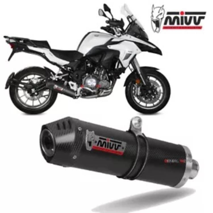 Mivv 承認エキゾーストマフラー オーバルカーボン カーボンキャップ BENELLI TRK 502 2017 - 2023 Mivv Approved Exhaust Muffler Oval Carbon Carbon Cap BENELLI TRK 502 2017 - 2023 【並行輸入品】