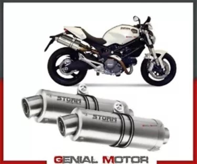 排気ストーム by Mivv マフラー GP スチール for Ducati Monster 696 2008 - 2014 Exhaust Storm by Mivv Mufflers Gp Steel for Ducati Monster 696 2008 - 2014 【並行輸入品】