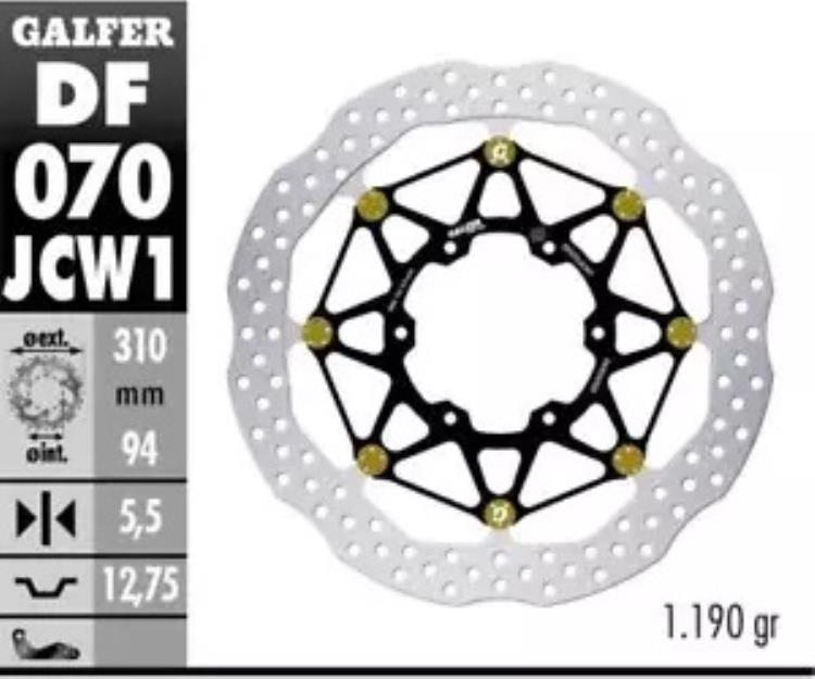 Galfer フロント ブレーキ ディスク WAVE FLOATECH 310X5.5MM (フロント) HONDA CBR 600 RR 2009 Galfer Front Brake Disc WAVE FLOATECH 310X5.5MM (FRONT) HONDA CBR 600 RR 2009 【並行輸入品】
