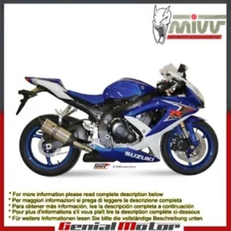 Mivv 排気マフラー Suono ステンレス鋼 スズキ GSX-R 750 2008 - 2010用 Mivv Exhaust Muffler Suono Stainless Steel for Suzuki Gsx-R 750 2008 - 2010 【並行輸入品】