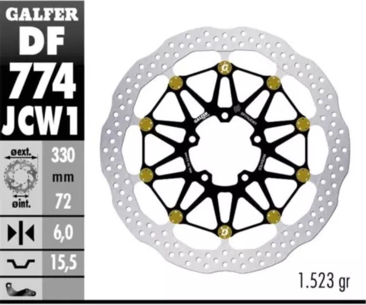 Galfer フロント ブレーキ ディスク WAVE FLOATECH Racing 330X6MM DUCATI PANIGALE V4 2018 Galfer Front Brake Disc WAVE FLOATECH RACING 330X6MM DUCATI PANIGALE V4 2018 【並行輸入品】