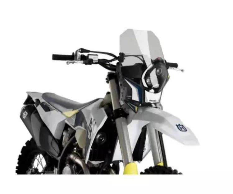 Puig フロントガラス 透明セミカレナート ラリー 20548W ハスクバーナ TE 250 2018 2023 Puig Windshield Transparent Semicarenato Rally 20548W HUSQVARNA TE 250 2018 2023 【並行輸入品】