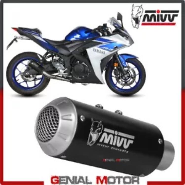 Mivv コンプリートエキゾースト フルシステム Inox ブラック ヤマハ YZF R3 2015 2023用 Mivv Complete Exhaust Full system Inox black for YAMAHA YZF R3 2015 2023 【並行輸入品】