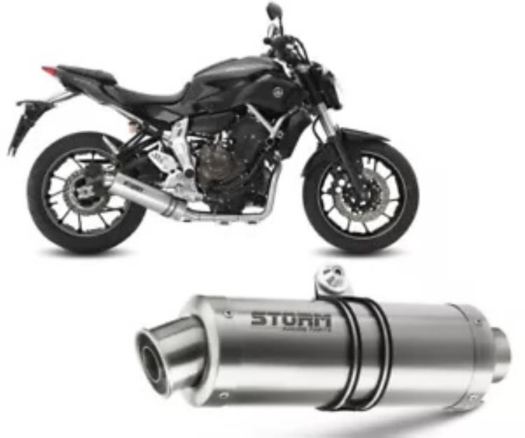 フルシステム ストーム by Mivv マフラー オーバル スチール コンプリート ヤマハ Mt-07 2014 - 2020 Full System Storm by Mivv Muffler Oval Steel Complete Yamaha Mt-07 2014 - 2020 【並行輸入品】｜カスタムパーツ WORLD倉庫