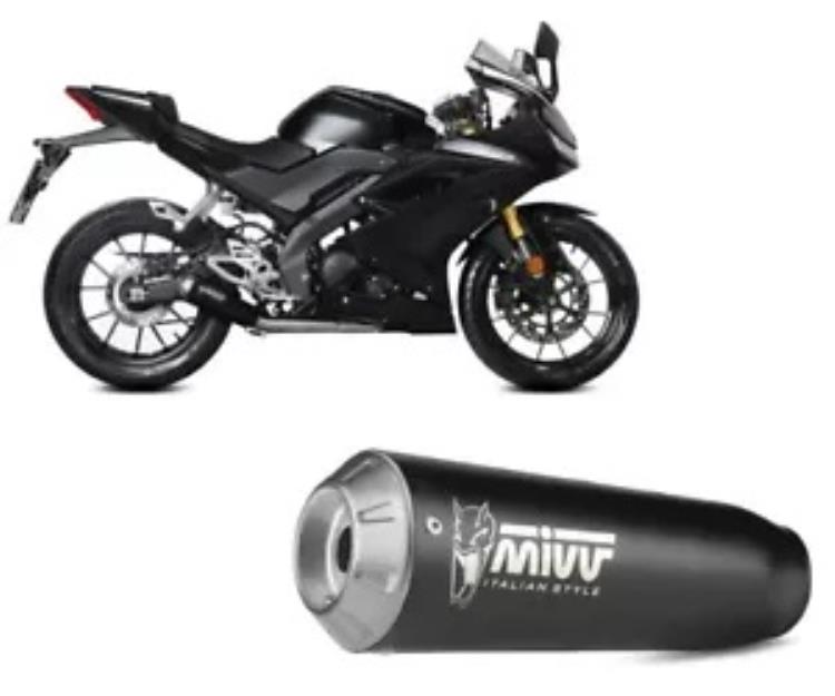 コンプリートエキゾースト MIVV X-M1 ブラック ヤマハ YZF R125 2019 2024用 Complete Exhaust MIVV X-M1 Black for YAMAHA YZF R125 2019 2024 【並行輸入品】