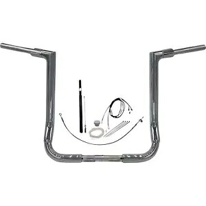 Fat Baggers ハンドルバー キット - フラット トップ - 16 インチ - クロム 619016 Fat Baggers Handlebar Kit - Flat Top - 16\