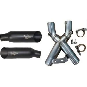 Voodoo Shorty デュアル マフラー - ブラック Busa VEBUSAM2CDB Voodoo Shorty Dual Muffler - Black Busa VEBUSAM2CDB 【並行輸入品】