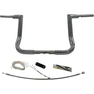 Fat Baggers ハンドルバー キット - フラット トップ - 12 インチ - クロム 609112 Fat Baggers Handlebar Kit - Flat Top - 12\
