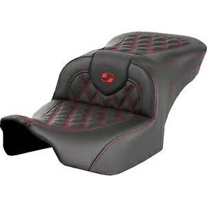 Saddlemen Roadsofa? シート - レッド格子ステッチ - FLTR/FLHX '23-'24 823-07-18204 Saddlemen Roadsofa? Seat - Red Lattice Stitch - FLTR/FLHX '23-'24 823-07-18204 【並行輸入品】