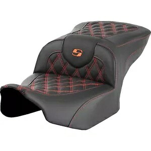 Saddlemen Roadsofa? シート オレンジ格子ステッチ - FLTR/FLHX '23-'24 823-07-18203 Saddlemen Roadsofa? Seat Orange Lattice Stitch - FLTR/FLHX '23-'24 823-07-18203 【並行輸入品】｜カスタムパーツ WORLD倉庫