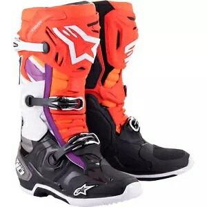 Tech 10 オートバイ ブーツ - ブラック/レッド/オレンジ/ホワイト - US 9 2010020-1332-9 Tech 10 Motorcycle Boots - Black/Red/Orange/White - US 9 2010020-1332-9 【並行輸入品】