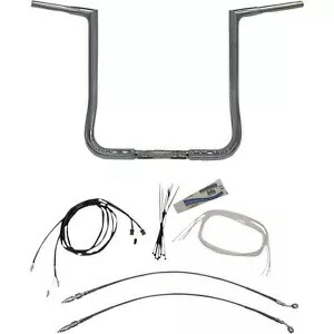 Fat Baggers ハンドルバー キット - フラット トップ - 16 インチ - クロム 709216 Fat Baggers Handlebar Kit - Flat Top - 16\