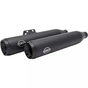 S&S サイクル グランド ナショナル レース マフラー - ブラック - ソフテイル '18-'19 550-0737 S&S Cycle Grand National Race Mufflers - Black - Softail '18-'19 550-0737 【並行輸入品】