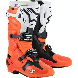 Tech 10 エンデューロ ブーツ - 蛍光オレンジ/ブラック/ホワイト - サイズ 14 2010025-4512-14 Tech 10 Enduro Boots - Fluorescent Orange/Black/White - Size 14 2010025-4512-14 【並行輸入品】