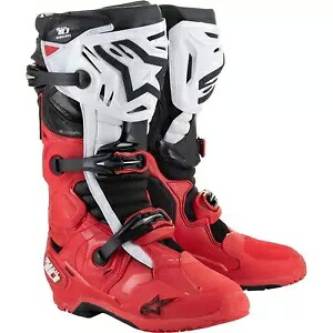 Tech 10 エンデューロ ブーツ - ブライトレッド/ブラック/ホワイト - サイズ 8 2010025-3016-8 Tech 10 Enduro Boots - Bright Red/Black/White - Size 8 2010025-3016-8 【並行輸入品】
