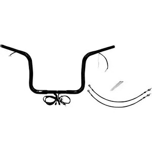 Fat Baggers ハンドルバー キット - ラウンドトップ - 12 インチ - ブラック 901512-B Fat Baggers Handlebar Kit - Rounded Top - 12\