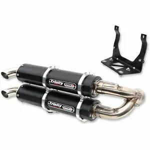 トリニティレーシングマフラー - ブラック - デュアル TR-4160S-BK TRINITY RACING MUFFLER - BLACK - DUAL TR-4160S-BK 【並行輸入品】