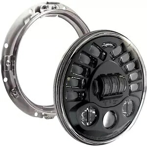 マウント付きカスタム ダイナミクス アダプティブ ヘッドライト - 7 インチ - ブラック PB-7A-13-B Custom Dynamics Adaptive Headlight with Mount - 7\
