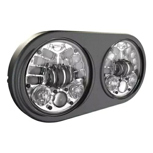 J.W.スピーカー 8692 A2 アダプティブ ヘッドライト デュアル 5.75 インチ クローム ベゼル 0555141 J.W. Speaker 8692 A2 Adaptive Headlight Dual 5.75" Chrome Bezel 0555141 【並行輸入品】｜カスタムパーツ WORLD倉庫