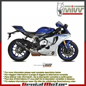 Mivv 排気マフラー Suono ブラック ステンレススチール ヤマハ YZF 1000 R1 2015 - 2018 Mivv Exhaust Muffler Suono Black Stainless Steel Yamaha Yzf 1000 R1 2015 - 2018 【並行輸入品】