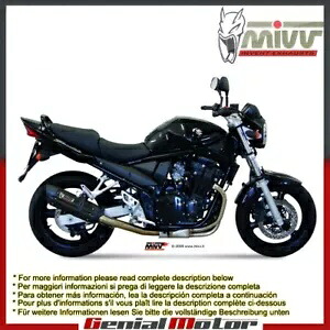 Mivv 排気マフラー Suono ブラックスチール スズキ GSF 650 バンディット 2005 - 2006用 Mivv Exhaust Muffler Suono Black Steel for Suzuki Gsf 650 Bandit 2005 - 2006 【並行輸入品】